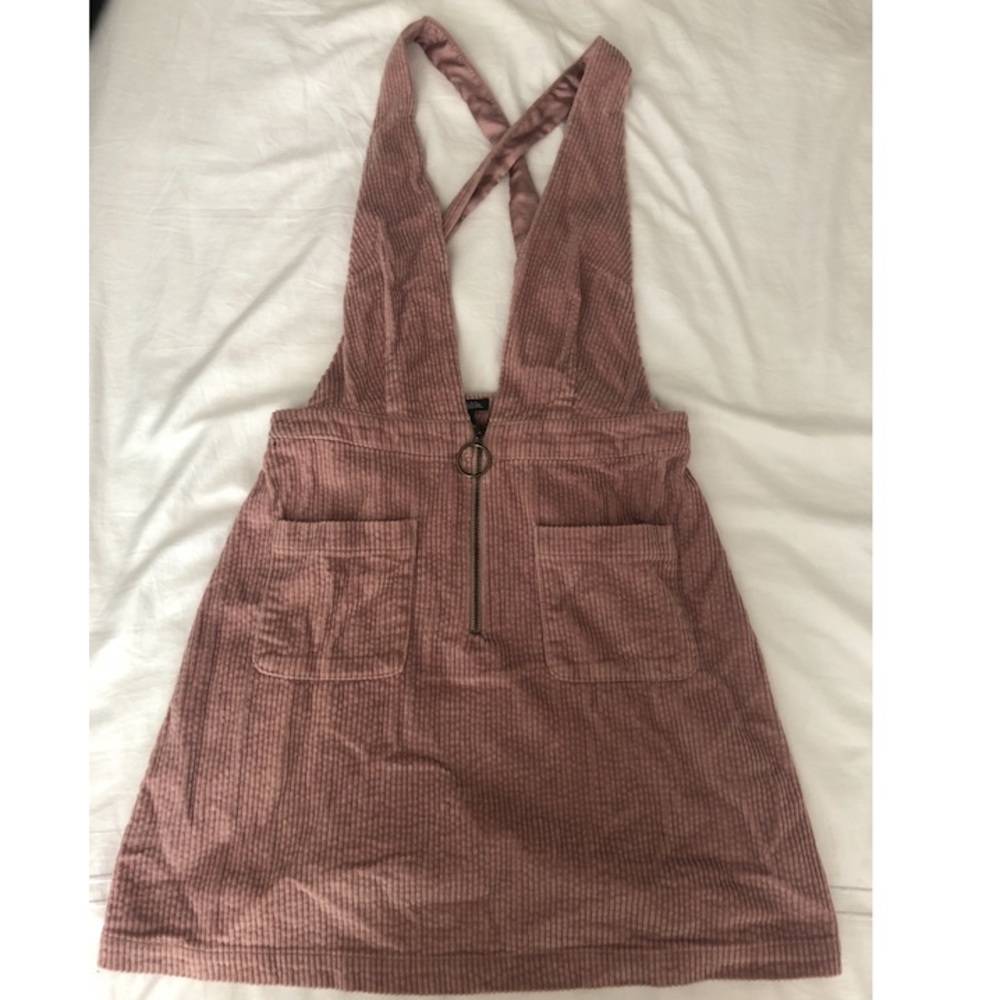 Pink Overall Mini Dress